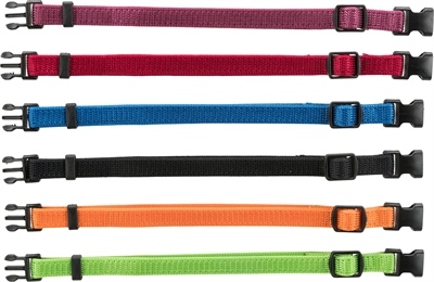 Trixie puppy halsband set zwart/rood/blaauw 17-25 cm | 6 stuk