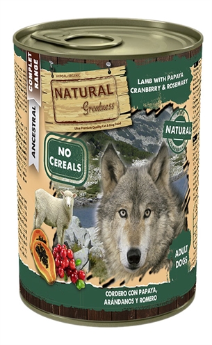 Natural greatness lamb / papaya | 400 gr hondenvoer