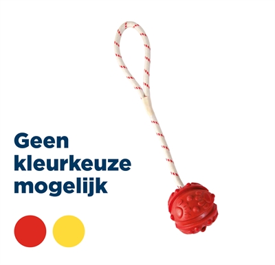 Trixie bal aan touw natuurrubber | drijvend 4,5 cm / 35 cm