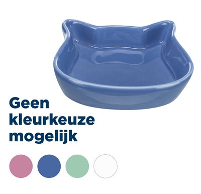 Trixie voerbak kattenkop assorti | 12 cm, 4 st