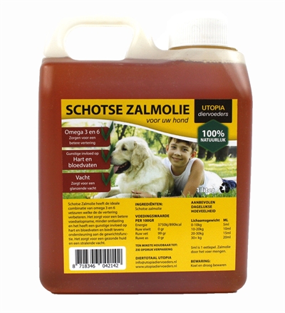 Utopia schotse zalmolie naturel | 1 ltr