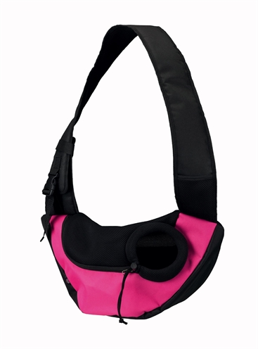 Trixie buikdrager sling draagtasje | roze/zwart 50x18x25 cm