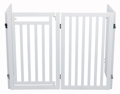 Trixie hondenhek met deur wit | 60-160 x 81 cm