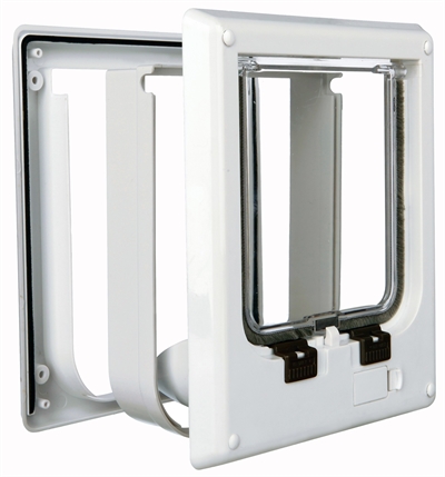 Trixie 4-weg huisdierluik elektromagnetisch wit | 21 x 24 cm