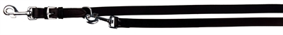 Trixie hondenriem politielijn active | leer zwart 200x1,8 cm