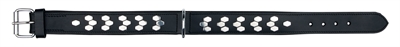 Trixie halsband hond active leer zwart | 48-55x4 cm