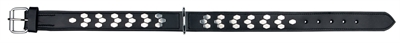 Trixie halsband hond active leer zwart 55-65x4 cm | met applicaties