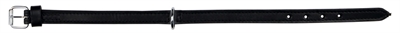Trixie halsband hond active leer zwart | 27-32x1,4 cm