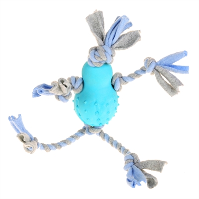 Little rascals flostouw pop met fleece blauw | 35x10x7 cm