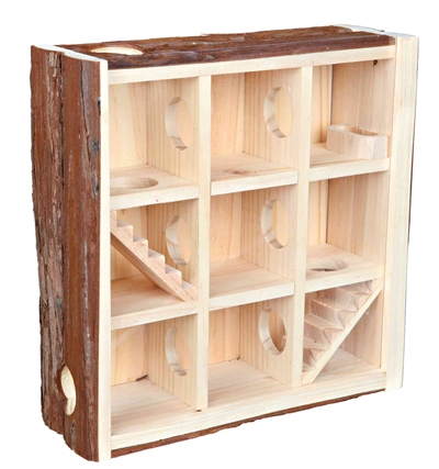 Trixie speeltoren natural living 30×10×30 cm – hout voor knaagdieren