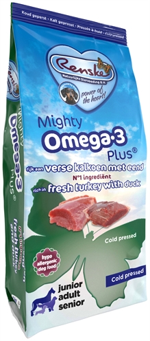 Renske mighty omega plus kalkoen / eend geperst | 3 kg