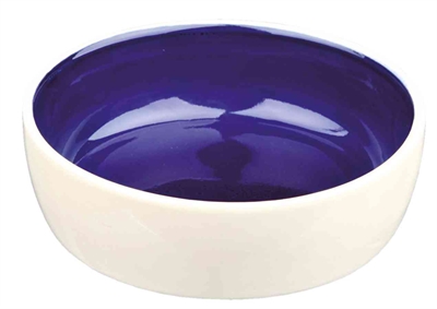 Trixie keramische voerbak kat crème / blauw | 13 cm 300 ml