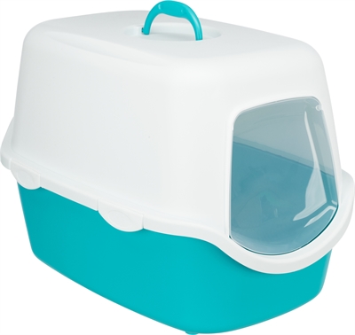 Trixie kattenbak vico | turquoise/wit 56x40x40 cm