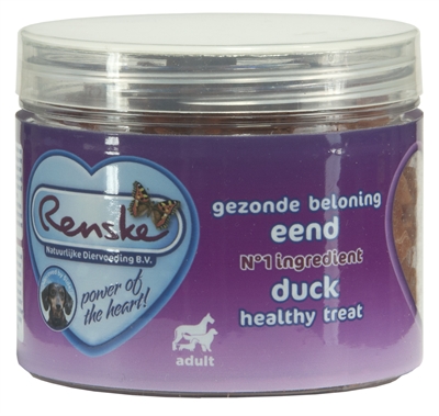 Renske gezonde beloning mini hartjes eend | 100 gr
