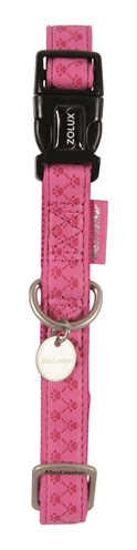 Macleather halsband roze | 20-40x1,5 cm