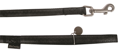 Macleather looplijn zwart | 120x2 cm