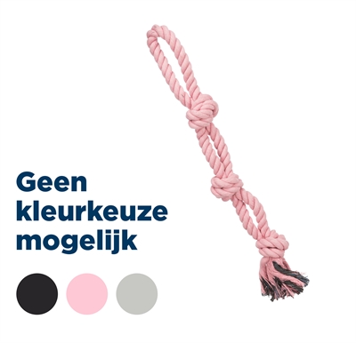 Trixie werp flostouw 3-knoop | oranje 60 cm