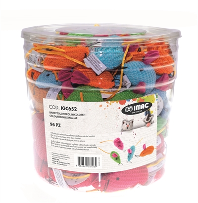 Imac gekleurde muis in pot | 5,5 cm, 96 stuks