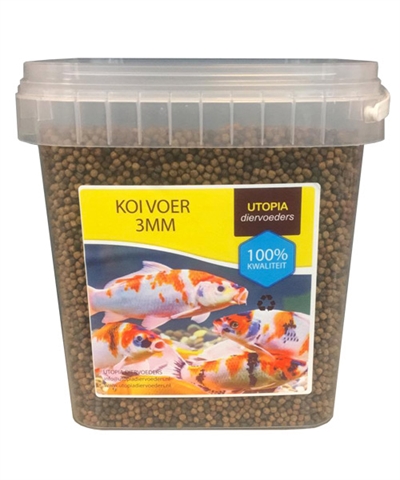 Utopia koi voer | 3 mm, 1 kg, 2,5 ltr