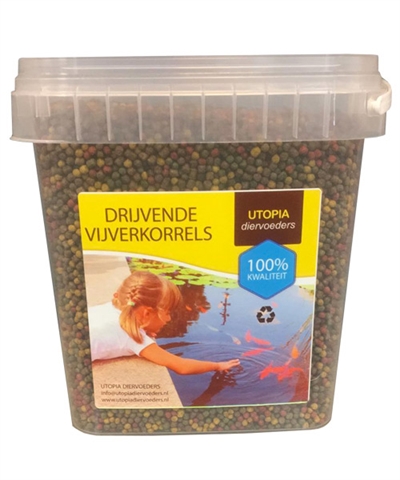 Utopia drijvende vijverkorrel | 3 mm 1 kg 2,5 ltr