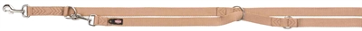 Zzz trixie hondenriem premium verstelbaar nylon karamel beige