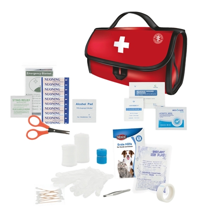 Trixie premium ehbo set voor hond en kat | 17-delig