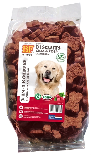 Bf petfood 3 in 1 hondenkoekjes met cranberry | 500 gr