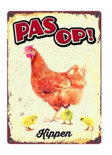 Plenty gifts waaikbord blik kippen | 15x21 cm