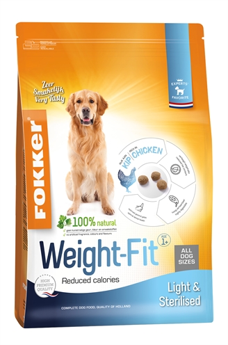 Fokker weight-fit light / sterilised 13 kg | voeding voor honden
