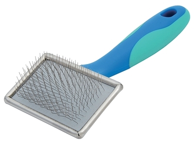 Vivog slickerborstel zacht blauw | maat s