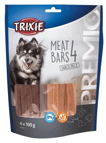 Trixie premio vlees bars | kip/eend/lam/zalm 4x100gr
