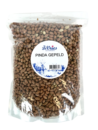 De vries pinda gepeeld 2 kg | gehakte pinda's voor snacks