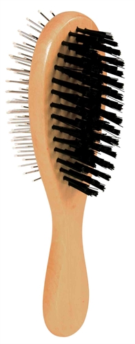 Trixie borstel dubbelzijdig hout | 21x6 cm, 2 stuks