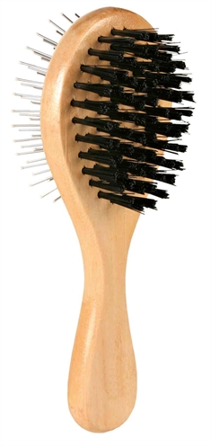 Trixie borstel dubbelzijdig hout | 17x5 cm 2 st
