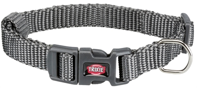 Trixie halsband hond premium grafiet grijs | 22-35x1 cm
