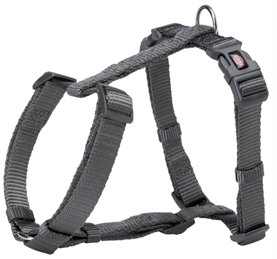 Trixie hondentuig premium | h-tuig grijs 75-120x2,5 cm