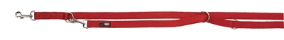 Trixie hondenriem premium dubbelgestikt rood | 200x1 cm