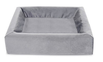Bia bed royal fluweel hoes voor hondenmand grijs