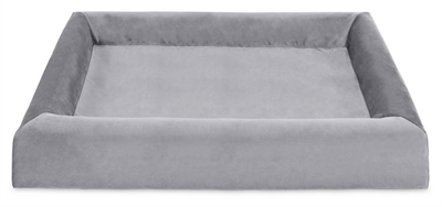Bia bed royal fluweel voor hondenmand grijs | bia-80 100x80x15 cm