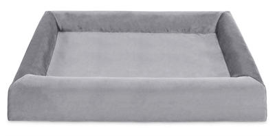 Bia bed royal fluweel voor hondenmand grijs | bia-100 120x100x15 cm