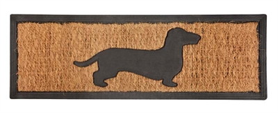 Merkloos deurmat teckel rubber/kokosvezel | 75x25x1 cm