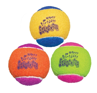 Kong squeakair birthday balls | 6,5 cm 3 st