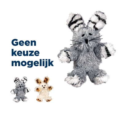 Kong cat softies fuzzy bunny assorti