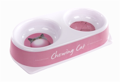 Martin voerbak kat melamine dubbel assorti