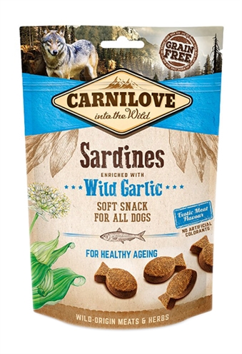 Carnilove soft snack sardines | wilde knoflook 200 gr