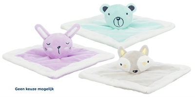 Trixie junior knuffeldoekje pluche assorti | 20x20 cm