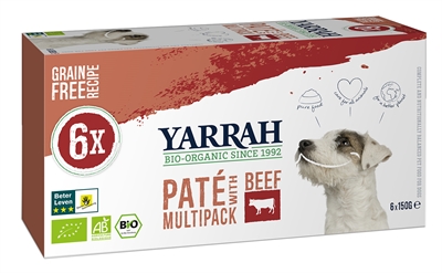 Yarrah dog alu pate multipack beef | 6x150 gr