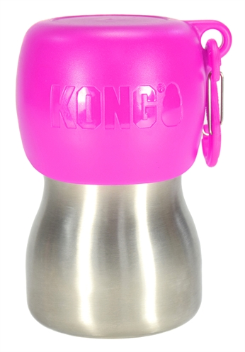 Kong h2o drinkfles rvs roze | 280 ml