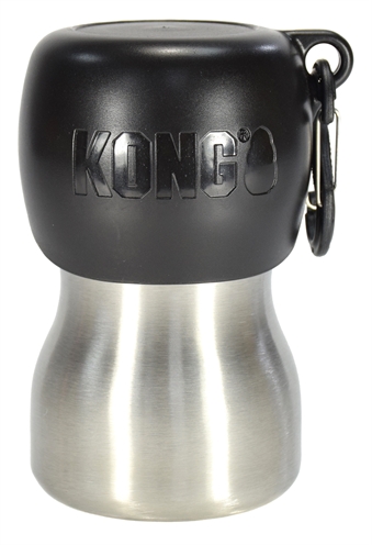 Kong h2o drinkfles rvs zwart | 280 ml