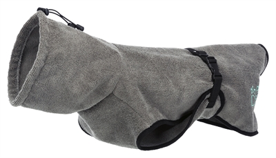 Trixie badjas hond badstof grijs | 30 cm